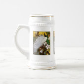 Peacock Stein: Witte en Blauwe Peacock Bierpul (Links)