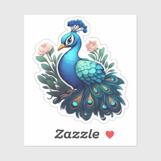 Peacock Sticker (Vel)
