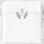 Peacock sticker. A noble and beautiful bird Ronde Sticker (Tas)