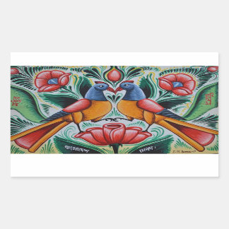 Peacock-stickers Rechthoekige Sticker