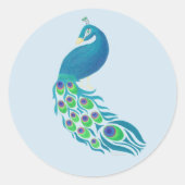 Peacock-stickers Ronde Sticker (Voorkant)