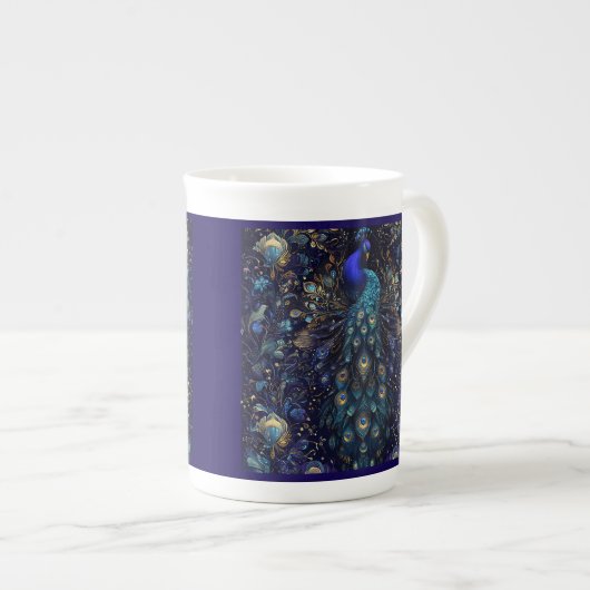 Peacock-stijl Porselein Kop (Voorkant rechts)