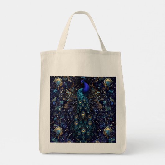 Peacock-stijl Tote Bag (Achterkant)