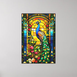 Peacock Stretched Canvas Afdrukken