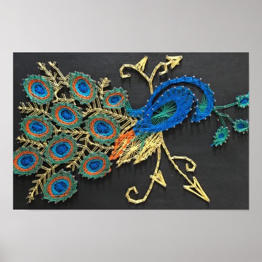 Peacock String Art Poster (Voorkant)