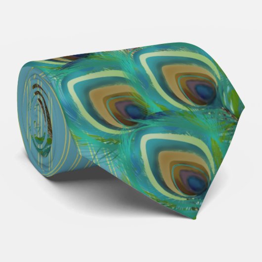 Peacock-Stropdas voor bruiloften en speciale geleg Stropdas (Opgerold)