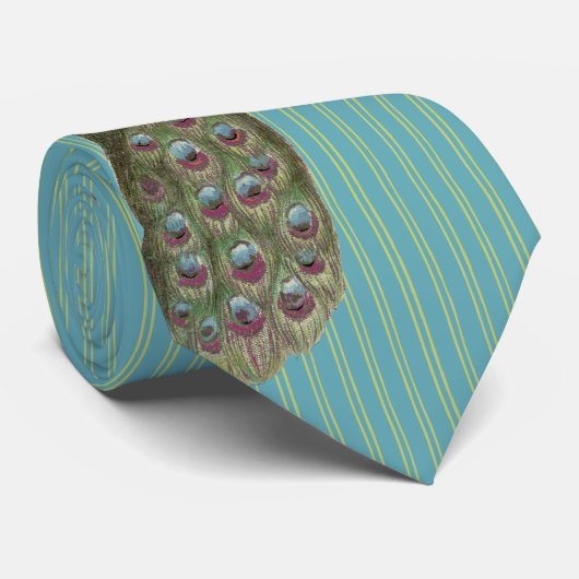 Peacock-Stropdas voor bruiloften en speciale geleg Stropdas (Opgerold)