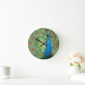 Peacock Strut Clock Red2 Ronde Klok (Huis)