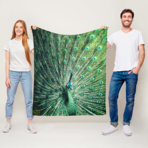 Peacock Strut Fleece Deken