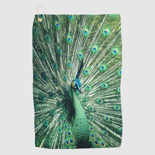 Peacock Strut Golfhanddoek (Voorkant)