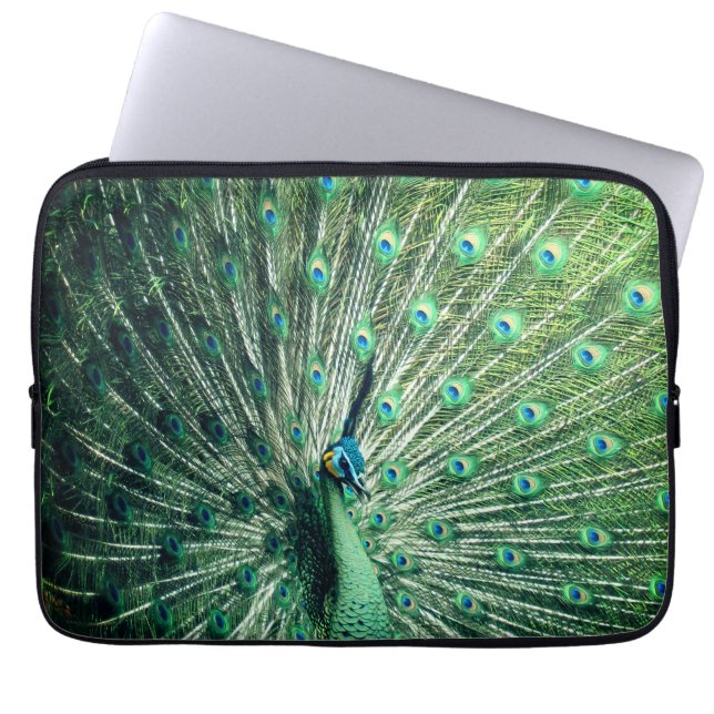 Peacock Strut Laptop Sleeve (Voorkant)