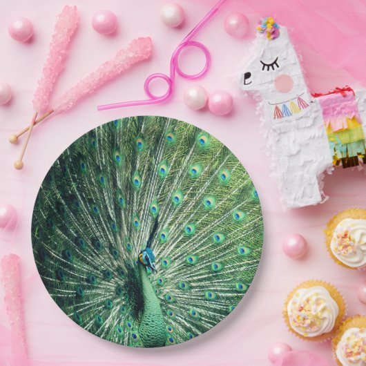 Peacock Strut Papieren Bordje (Feest)