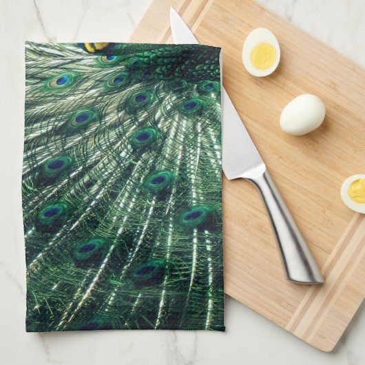 Peacock Strut Theedoek (Quarter Fold)