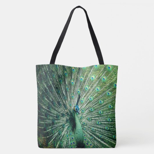 Peacock Strut Tote Bag (Achterkant)