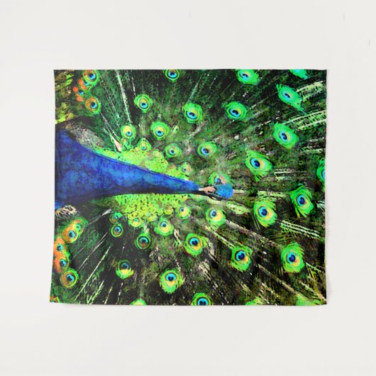 Peacock Strut Wandkleed (Voorkant (horizontaal))