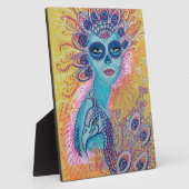 Peacock Sugar Skull Art Fotoplaat (Zijkant)