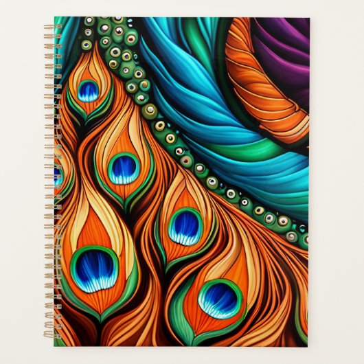 Peacock Swirl Planner (Voorkant)