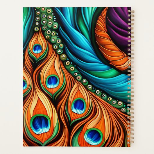 Peacock Swirl Planner (Achterkant)