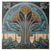 Peacock Symbolisme Belle Epoque Art Deco Tegeltje (Voorkant)