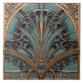 Peacock Symbolisme Belle Epoque Art Deco Tegeltje (Voorkant)