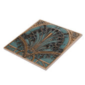 Peacock Symbolisme Belle Epoque Art Deco Tegeltje (Zijkant)
