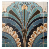 Peacock Symbolisme Belle Epoque Art Deco Tegeltje (Voorkant)