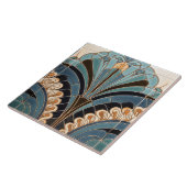 Peacock Symbolisme Belle Epoque Art Deco Tegeltje (Zijkant)