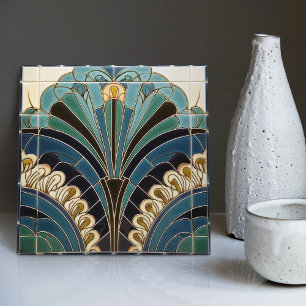 Peacock Symbolisme Belle Epoque Art Deco Tegeltje