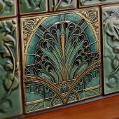Peacock Symbolisme Belle Epoque Art Deco Tegeltje