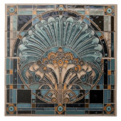 Peacock Symbolisme Belle Epoque Art Deco Tegeltje (Voorkant)