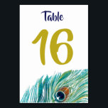 Peacock Table Number card Kaart<br><div class="desc">Peacock Table Number card</div>