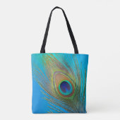 Peacock Tail Feather Tote Bag (Achterkant)