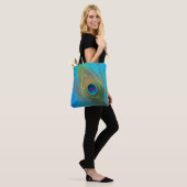 Peacock Tail Feather Tote Bag (Op model)