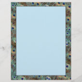 Peacock Tail Feathers Design 8.5 x 11 Briefpapier (Voorkant)