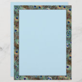 Peacock Tail Feathers Design 8.5 x 11 Briefpapier (Voorkant / Achterkant)