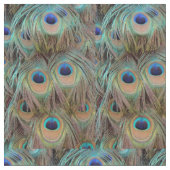 Peacock Tail Feathers fabric Stof (Close Up)