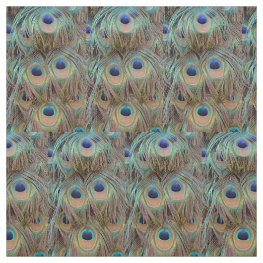 Peacock Tail Feathers fabric Stof (Swatch)