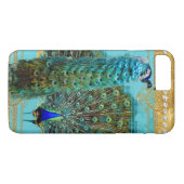 Peacock Tail Feathers Gold Glitter Baroque Jewel Case-Mate iPhone Case (Achterkant (Horizontaal))