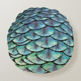 Peacock Tail Feathers Rond Kussen