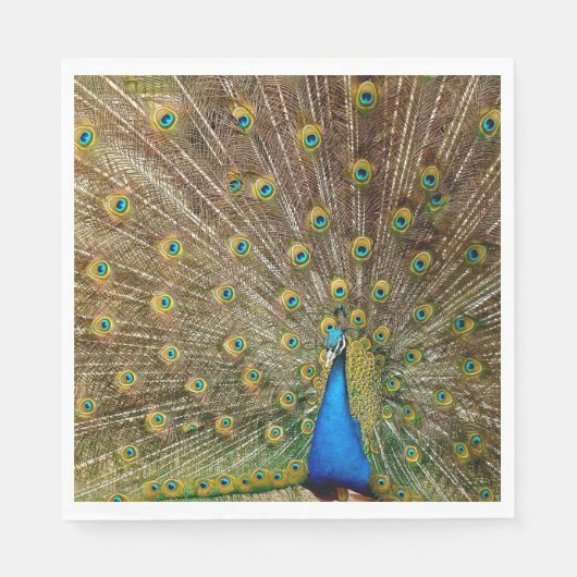 Peacock Tail Feathers Servet (Voorkant)