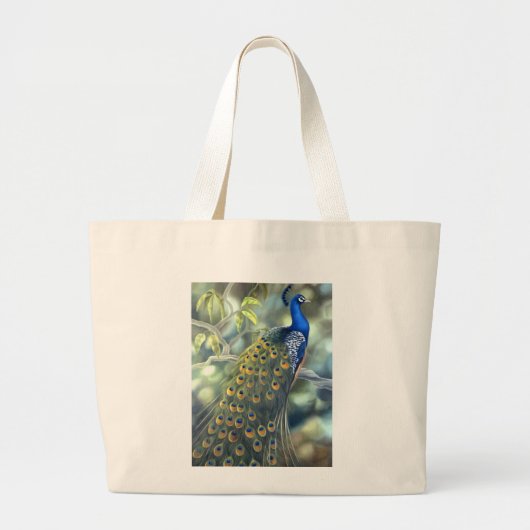 Peacock-Tas Grote Tote Bag (Voorkant)