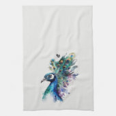 Peacock Tea Towel, Peacock Feathers, Wilde Bird Theedoek (Verticaal)