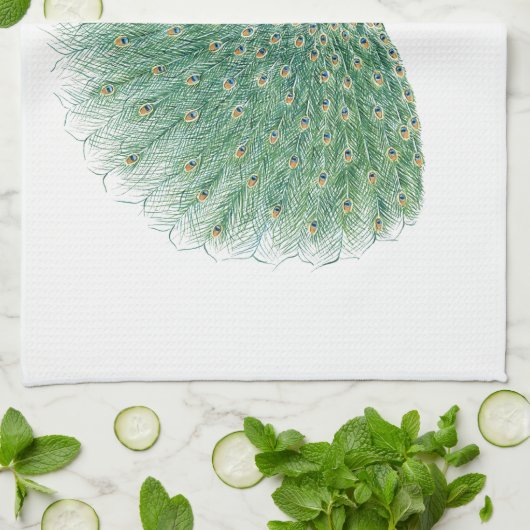 Peacock Theedoek (Gevouwen)