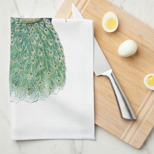  Peacock Theedoek (Quarter Fold)