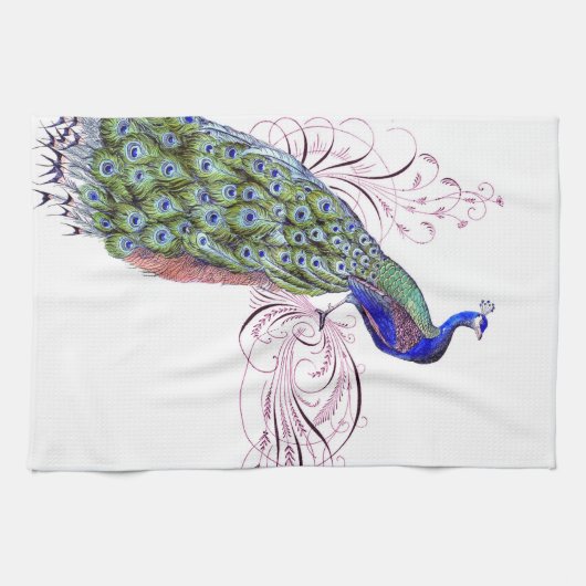  Peacock Theedoek (Horizontaal)