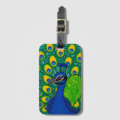 Peacock-thema bagagelabel (Voorkant (verticaal))