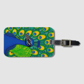 Peacock-thema bagagelabel (Voorkant (horizontaal))