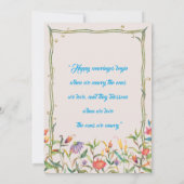 Peacock Thema Bruiloft uitnodiging (Achterkant)