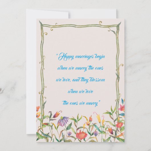 Peacock Thema Bruiloft uitnodiging (Achterkant)