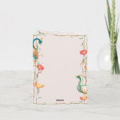 Peacock Thema Bruiloft uitnodiging (Achterkant)